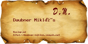 Daubner Miklós névjegykártya